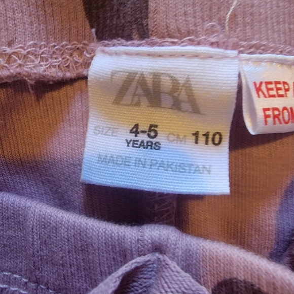 Zara kids long Zara set,size 4-5,brown,lavender - Picture 7 of 8